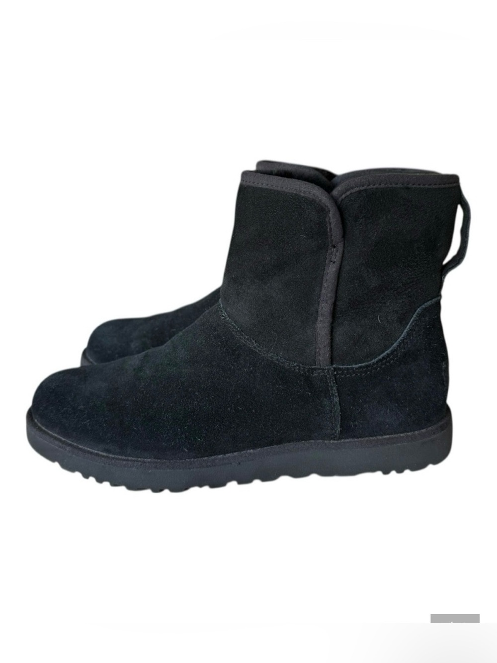 UGG Black Twinface Sheepskin/Suede Ankle Boot CORY Women Size 7